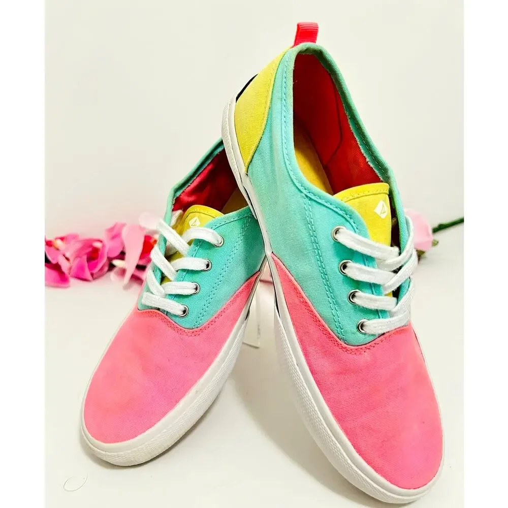 Sperry Top-Sider Pier Wave CVO Jr Colorblock Sneakers Kids Size 4.5